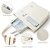 KALIDI Canvas Tasche Damen Handtasche mit Vorderen Taschen Umhängetasche Shopper Tasche Damen Groß Schultertasche für Schule Arbeit Einkauf Alltag Reisen #2