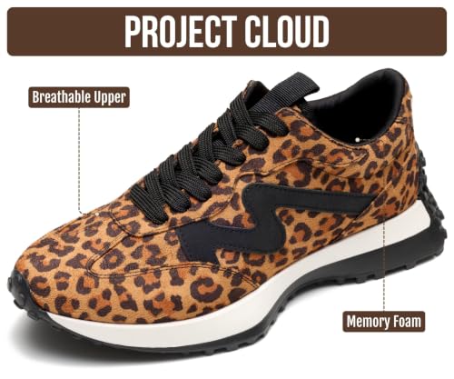 Image of Project Cloud Trendy Fashion Sneakers for Women 2026 - Memory Foam and Non-Slip Comfortable Casual Ladies Shoes for Womens Fashion Sneakers - Lightweight Lace-up Shoes (Lecco)