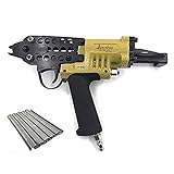 Pneumatic Air Hog Ring Tool SC760 16 Gauge 1/2' C Ring Gun Hog Ring Plier 3mm Closure Tool Hog Ringer for Cage, Crab Traps, Mattress, Fencing