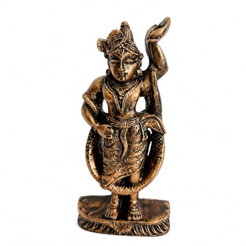 Image of eCraftIndia Lord Shrinathji Idol | Antique Finish Shrinathji Statue | Decorative Spiritual Showpiece for Home Decor & Gifting | Hindu God Murti for Temple & Living Space