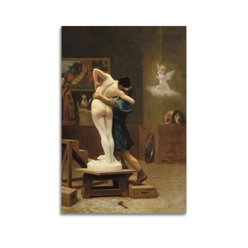 Póster impreso de Jean Leon Gerome, Pigmalión y Galatea, obras de arte geniales para pared, lienzo para colgar, decoración del hogar, 40 x 60 cm