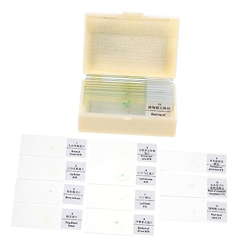 CIYODO Microscope Slides Set Object Slides for Laboratory Glass Material Non-Slip Edges Suitable for Microscopes