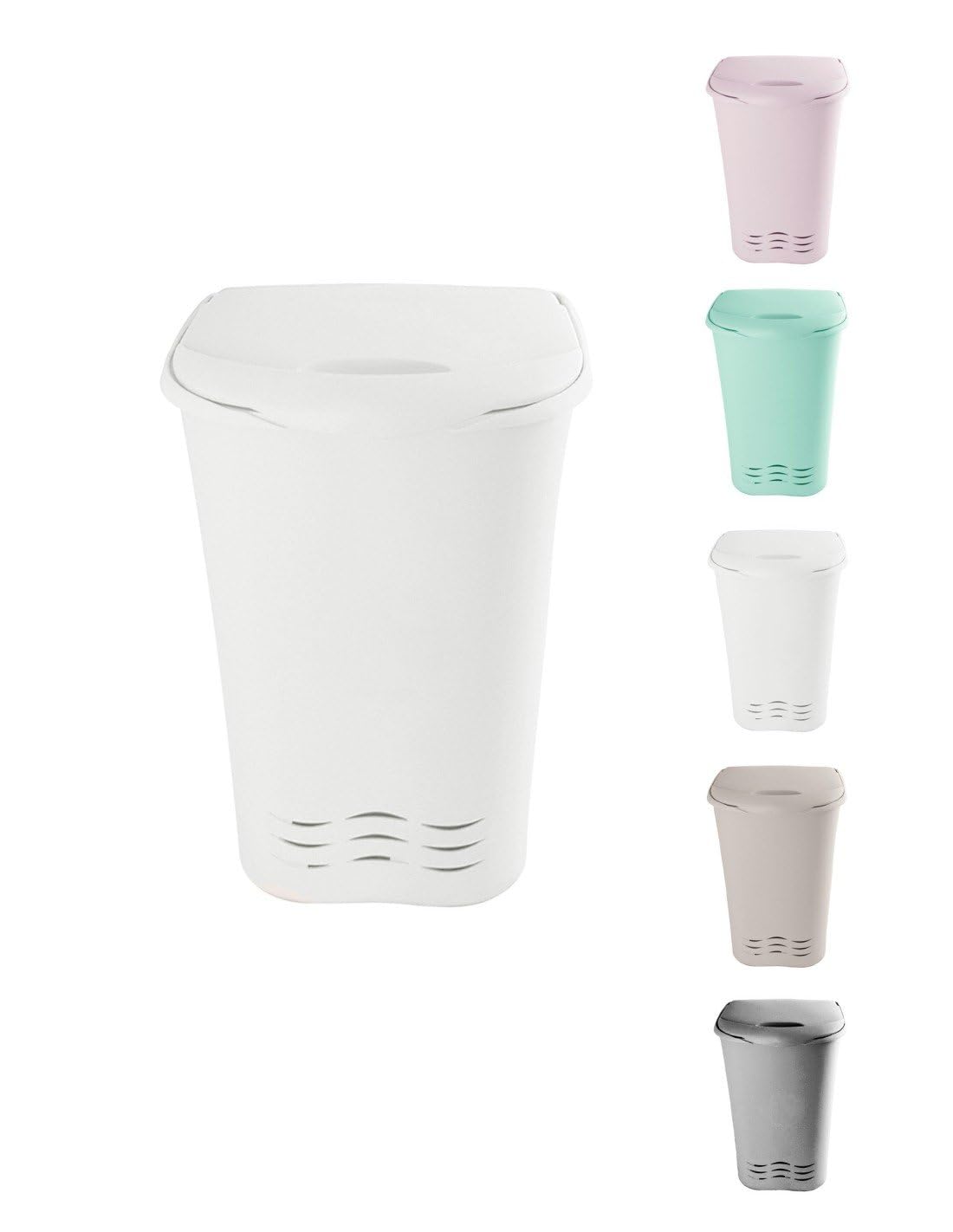 JARDIN202 - Cesto Ropa Sucia con Asas – Pongotodo para Colada 70 Litros | 70 litros (Blanco)