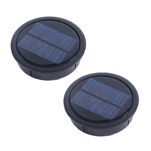 PW TOOLS Solar Garden Light Round Box with Waterproof Panel Top Replacement for Lantern Battery