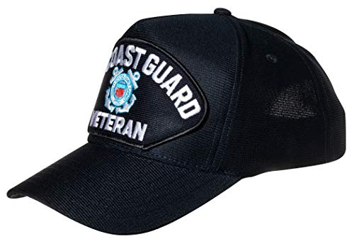 Image of United States Coast Guard Emblem Patch Hat Navy Blue Baseball Cap