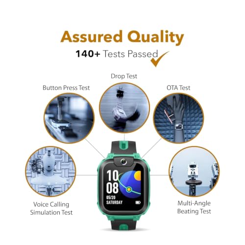 Image of imoo Original Kids Smartwatch Watch Z1 - Smart Watch with GPS Tracker, 4G Video & Voice Calls, Advanced Parental Controls, Durable Quality with IPX8 Water Resistance, SOS, Gift for Kids (Green)
