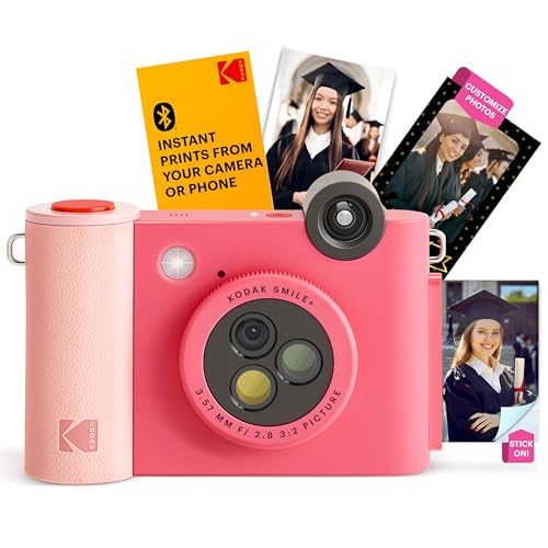 Image of Kodak Smile+ 2-in-1 Digital Instant Print Camera & Wireless Bluetooth Photo Printer - 10MP (Renewed)