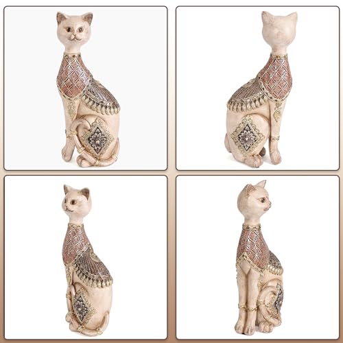 Estatua de gato para decoración del hogar miniatura 4