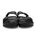 FUNKYMONKEY Women's Comfort Slides Double Buckle Adjustable EVA Flat Sandals (8 M US-Women, Black)