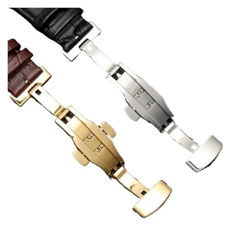 Bracelet de montre de rechange en cuir de vachette véritable avec boucle déployante - 3