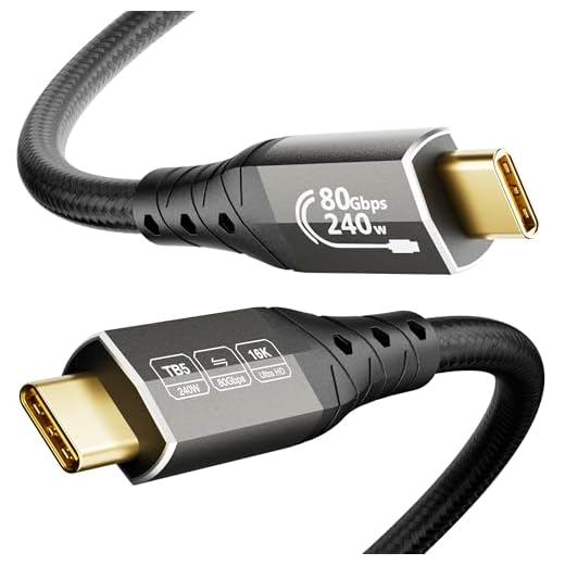 ZIKNYDO 80Gbps for Thunderbolt 5 Cable 3.3FT/1m, USB 4 2.0 Cable 120Gbps Bandwidth for 16K/Dual 8K Displays, PD3.1 240W Charging, for Thunderbolt 4, SSD, MacBook M4 Pro/Max, eGPU, Mac mini M4 Pro