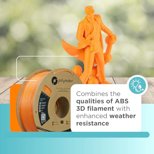 Image of Polymaker ASA Filament 1.75mm Orange, 1kg ASA 3D Printing Filament, Heat & Weather Resistant - ASA 3D Printer Filament Perfect for Printing Outdoor Functional Parts