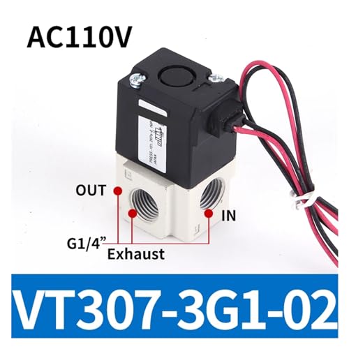 Électrovanne pneumatique VT307-3G1-02 AC110V distributeur à commande directe - 3
