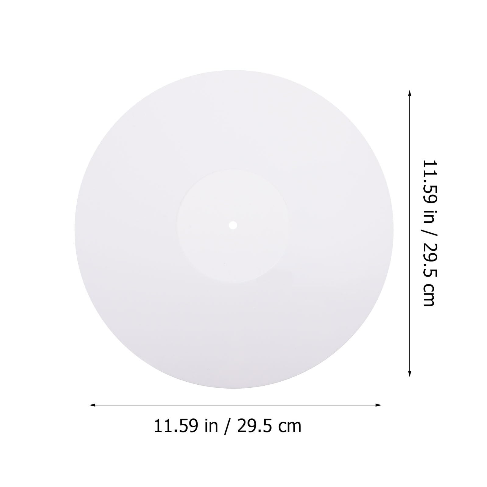 TEHAUX 1pezzi Tappetino Protettivo per Dischi in Vinile Cuscinetto Protettivo per Dischi in Acrilico Bianco Adatto per Giradischi Domestici Funzione Antistatica