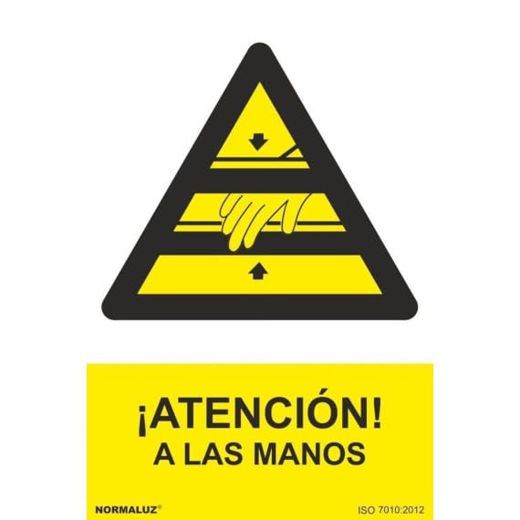 Señal con tintas UV ¡Atención! A Las Manos SEKURECO