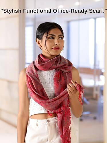 Soft Silky Cashmere Pashmina Scarf Lightweight Ethnic Paisley Travel Wrap Shawl for Evening Dresses - 77" x 28"3
