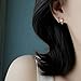 Asymmetrical Star Moon Small Hoop Earrings for Women 925 Sterling Silver Charms Tiny Minimalist Crescent Moon Star Cartilage Clip Cuff Stud Earrings Fashion Delicate (Rose-Gold-Toned)