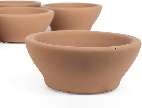 Miniatura 6 de Koyal Wholesale Portavelas de cerámica de terracota para decoración de centro de mesa, bandeja de velas, juego de 12