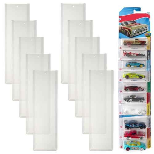 10 Pcs Display Case for Packaged Model Cars - Holds Up to 100 Cars, Compatible with Hot Wheels Packaged Toy Organizer Diecast Blister Wall Display Case