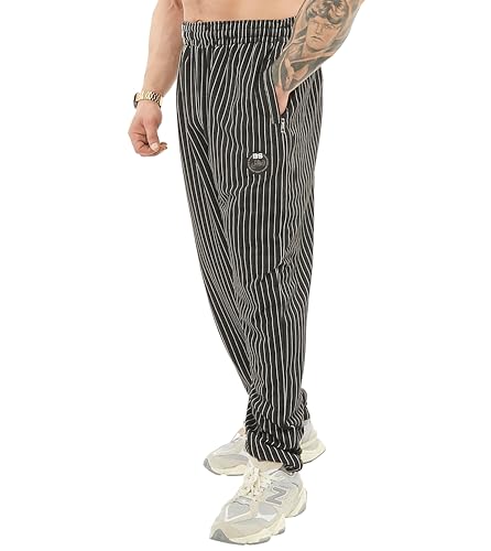 Men's Loose Fit Cotton Sweatpants with Zippered Pockets, Gym Lifestyle Pants4