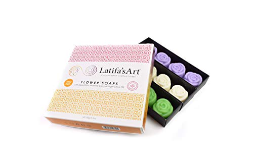Flower Soap Bar Set Luxury Intimate Handcrafted Natural Ingredients Soap Made with Dead Sea Minerals 12pcs G Vanilla Lavender Lemongrass Made in The USA