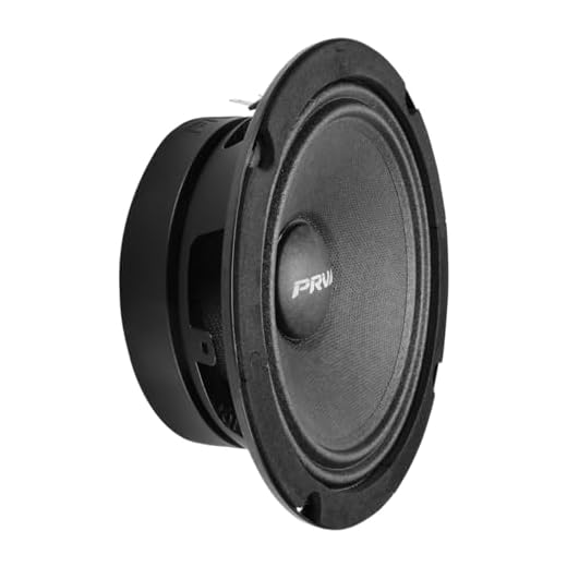 PRV AUDIO 6.5 Inch Shallow Midrange Speaker, 6MR200A-4, 200 Watts, 4 Ohm Shallow Mount Car Audio Slim Speaker, 1.5 in Voice Coil, Compact for Doors (Single)
