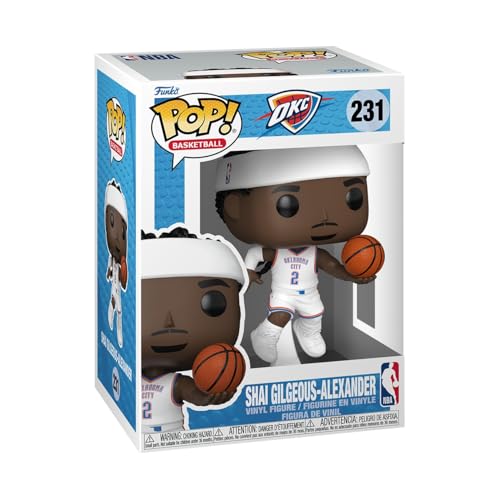 Funko Pop! NBA: Thunder - Shai Gilgeous-Alexander - SG-A - (Home) - NBA Players - Figura in Vinile da Collezione - Idea Regalo - Merchandising Ufficiale - Giocattoli per Bambini e Adulti