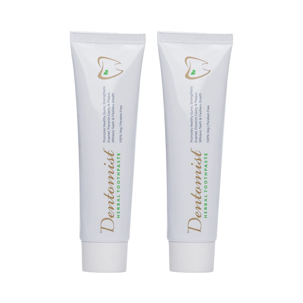 Dentomist Herbal Gingivitis Prevention Toothpaste (100 Gm)|With Akarkara, Babool, Bakul, Camphor, Elaichi, Pipli & Clove|Paraben Free|Vegetarian (Pack Of 2 (100Gm X2)) (B08MC6X5LY) Amazon Price History, Amazon Price Tracker