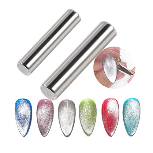 Shogpon 2 Stück Magnet Stick Magnetstift-Set für Perfekten Katzenaugen Effekt, DIY Nagelkunstwerkzeuge Verwendung mit 3D Magnetic Cat Eye Gel Nagellack oder Pulver Cover