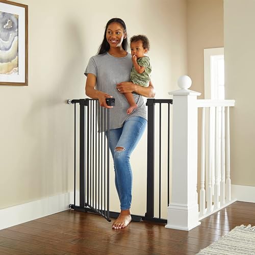 Image of Cumbor 36" Extra Tall Baby Gate for Dogs and Kids with Wide 2-Way Door, 29.7-40.6" Width, and Auto Close Personal Safety for Babies and Pets, Fits Doorways, Stairs, and Entryways