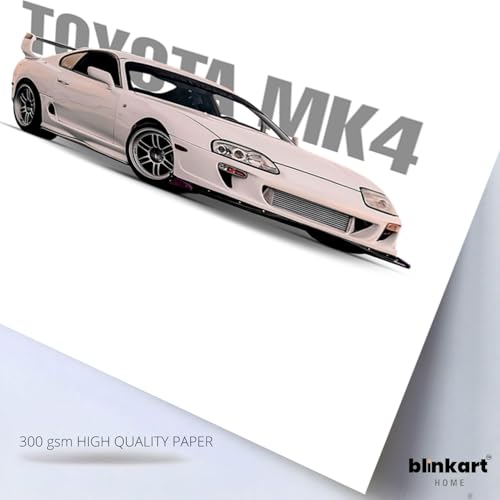Image of BLINKART Toyota Supra MK4Car Posters Sticker Gift Items for Boys Room Wall Decor || Comes with Double-Sided Tape|| Decoration Bedroom Living Room Office Studio Decor | 12x18 In (A3) - CAR-274