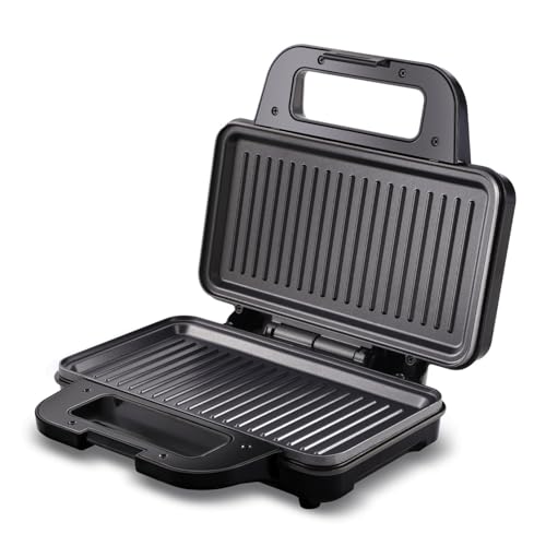Image of Sujata 900 W Sandwich Maker SW12 with Aluminium Grill XL Plate | Teflon Coating | Auto Temperature Control,Black