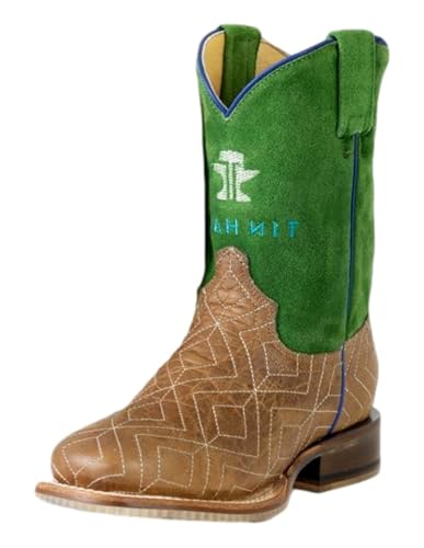Tin Haul Kid`s Gridlock Ride Em Cowboy Tan Cowboy Boot Brown 13 M