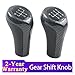 KBBYT Car Shift Lever Car 5 6 Speed Leather Gear Silver Shift Knob Carbon Look Fit for BMW 1 3 5 6er E46 E53 E60 E61 E63 E81 E82 E83 E84 E87 E90 E91 E92 Car Joystick(Carbon Look 5-Speed)