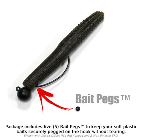 Harmony Fishing - Tungsten Offset Weedless Ned Rig Jigheads (5 Pack) (1/8oz (5 Pack)) - Thumbnail 3