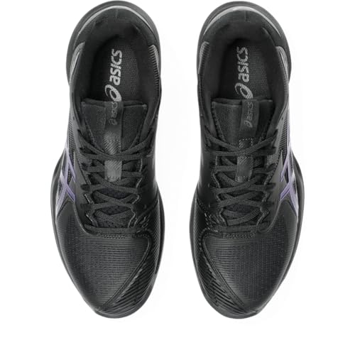 ASICS ASICS Women's Solution Speed FlyteFoam 3 Night Energy Tennis Shoes, 7.5, Black/Prism Blue