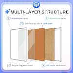 Magula 36"x24" Enclosed Bulletin Board Tamper-Proof Dispaly Case, Aluminium Frame, Shatter Resistant Lockable Bulletin Board, Enclosed Cork Board for School, Office, Commercial, Hospital etc - Image 5