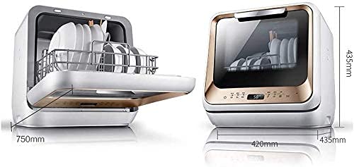 Volledig geïntegreerde vaatwasser, 5 programma's, 4 sets, energiebesparende vrijstaande vaatwasser, Home Kitchen Compacte vaatwasser-220V - Afbeelding 8