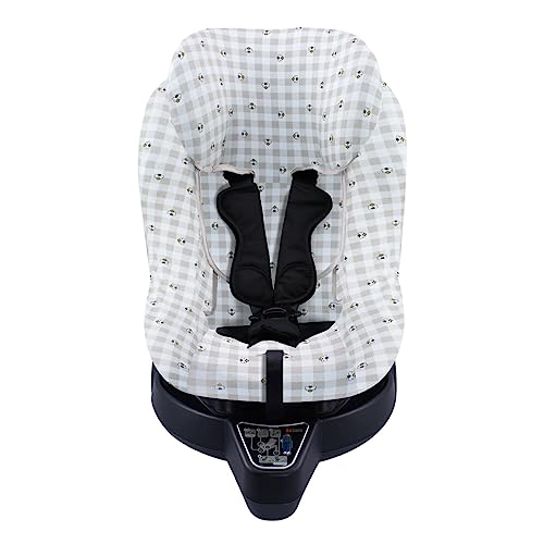 JYOKO Kids Funda de algodón para Silla de Coche Compatible con Besafe Izi Turn B I-Size (Picnic Vichy)