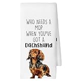 CUANFDDSF Funny Dog Dachshund Kitchen Towels, Gift for Dog Owners, Funny Kitchen...