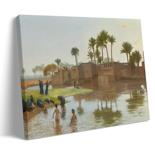 Toile Femmes Fellahs au Bain Gérôme idée cadeau décoration murale 60x90