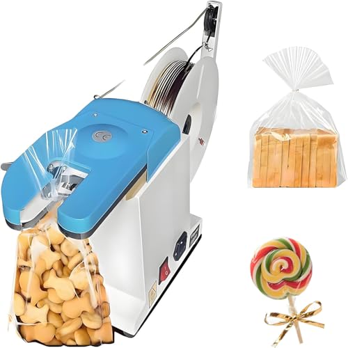 Automatyczna maszyna do wiązania skręcanych opasek - zaciskanie w pętlę - idealna do pakowania produktów spożywczych, cukierków, chleba, prezentów, artykułów papierniczych.