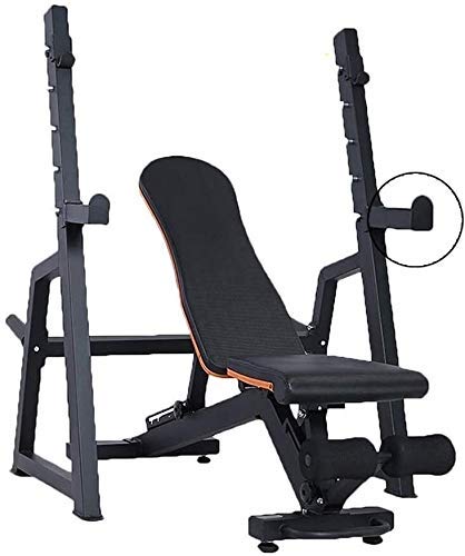 ERoomQ Barbell Squat Rack Stand Adjustable Height Solid Steel Bench Presses Dumbbell Bench Squat Rack Weight Table Squat Bench Press Commercial Weightlifting Bed Household Multi-Function