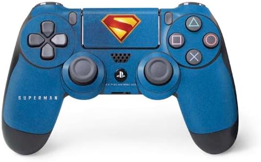 Vista 25 de Skinit Calcomanía para juegos compatible con el controlador de PS4, logotipo oficial de DC Comics Superman Comic en diseño rojo