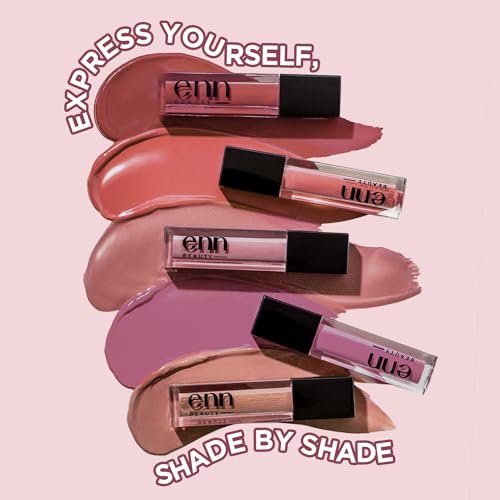 Image of ENN Beauty Liquid Lipstick (Coral Cooler) - Long Lasting, Waterproof, Smudge Proof & Transferproof Semi-Matte Pink Lipstick for Women, Highly Pigmented Lip Colour, 1.5 ml