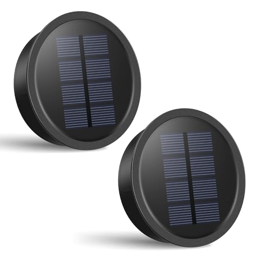 Gorvitor 2 Stück Solarlampen Ersatzteile (Geeignet für 7 28 2 cm) 15 LM LED Warmweiß Solar Ersatzdeckel mit 600mAh Solarpanels Hocheffizienten Ersatz Solarmodul für Solarlampen Laterne Garten