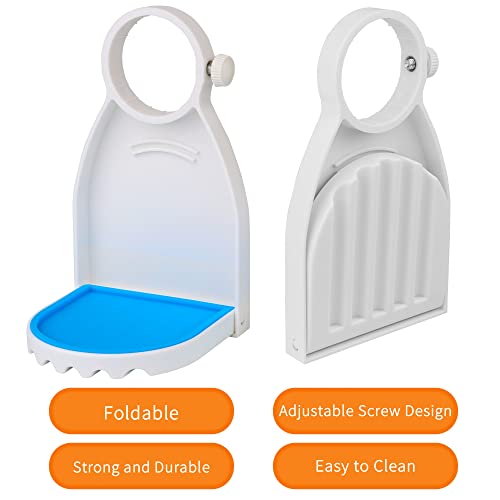 2-Pack-Laundry-Detergent-Cup-Holder-Fabric-Softener-Drip-Cup-Holders-Drip-Catcher-Tray-with-Fixing-Screw-Detergent-Drip-Catcher-and-Drip-Tray-Removable-Silicone-Pad-LVYOUIF