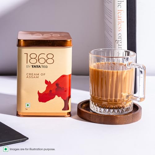 1868 by TATA Tea Cream of Assam, Pure Assam Chai, Bestselling CTC Tea, Rich, Malty, Aromatic, From House of TATA (30 Cups/100g)