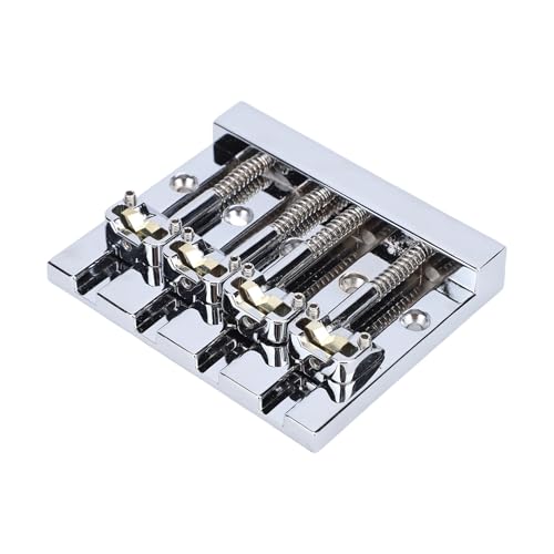 Luocute Conjunto de Puente de bajo de 4 Cuerdas, Placa de Cuerda de bajo de 5 Orificios con Monturas de...