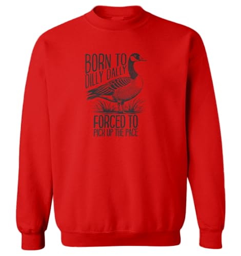 Haase Unlimited Born To Dilly Dally - Silly Funny Toddler Fleece Crewneck Sweater